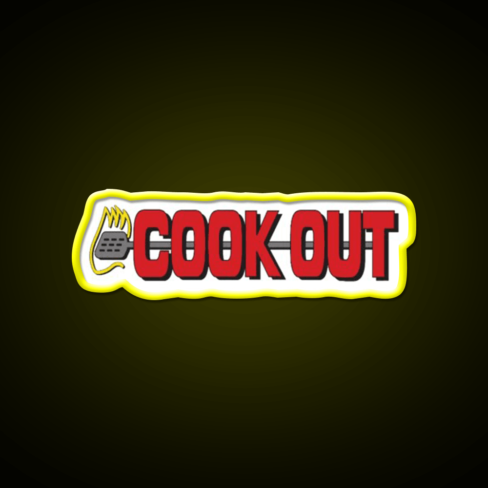 Cookout Fast Food Led Neon Sign For Burger Place Rgb Color - Shineneon