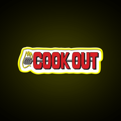 Cookout Fast Food Led Neon Sign For Burger Place Rgb Color - Shineneon