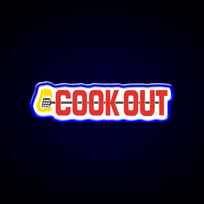 Cookout Fast Food Led Neon Sign For Burger Place Wall Art Rgb Color - Shineneon