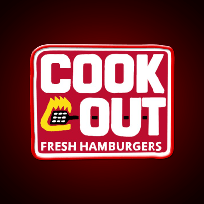 Cookout Logo Fast Food Led Neon Sign For Burger Place Rgb Color - Shineneon