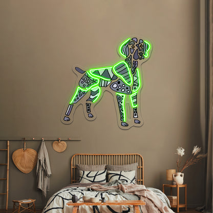 Cool Artistic Weimaraner Dog Art Wall Artwork Neon Signs