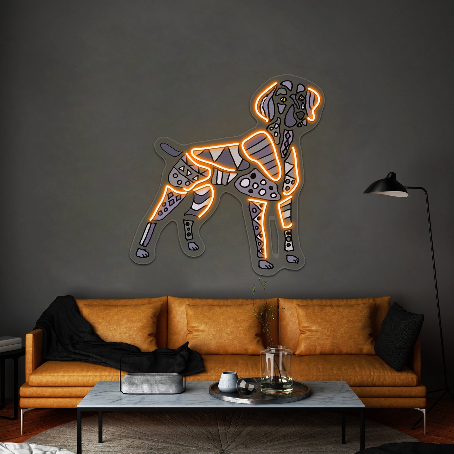 Cool Artistic Weimaraner Dog Art Wall Artwork Neon Signs