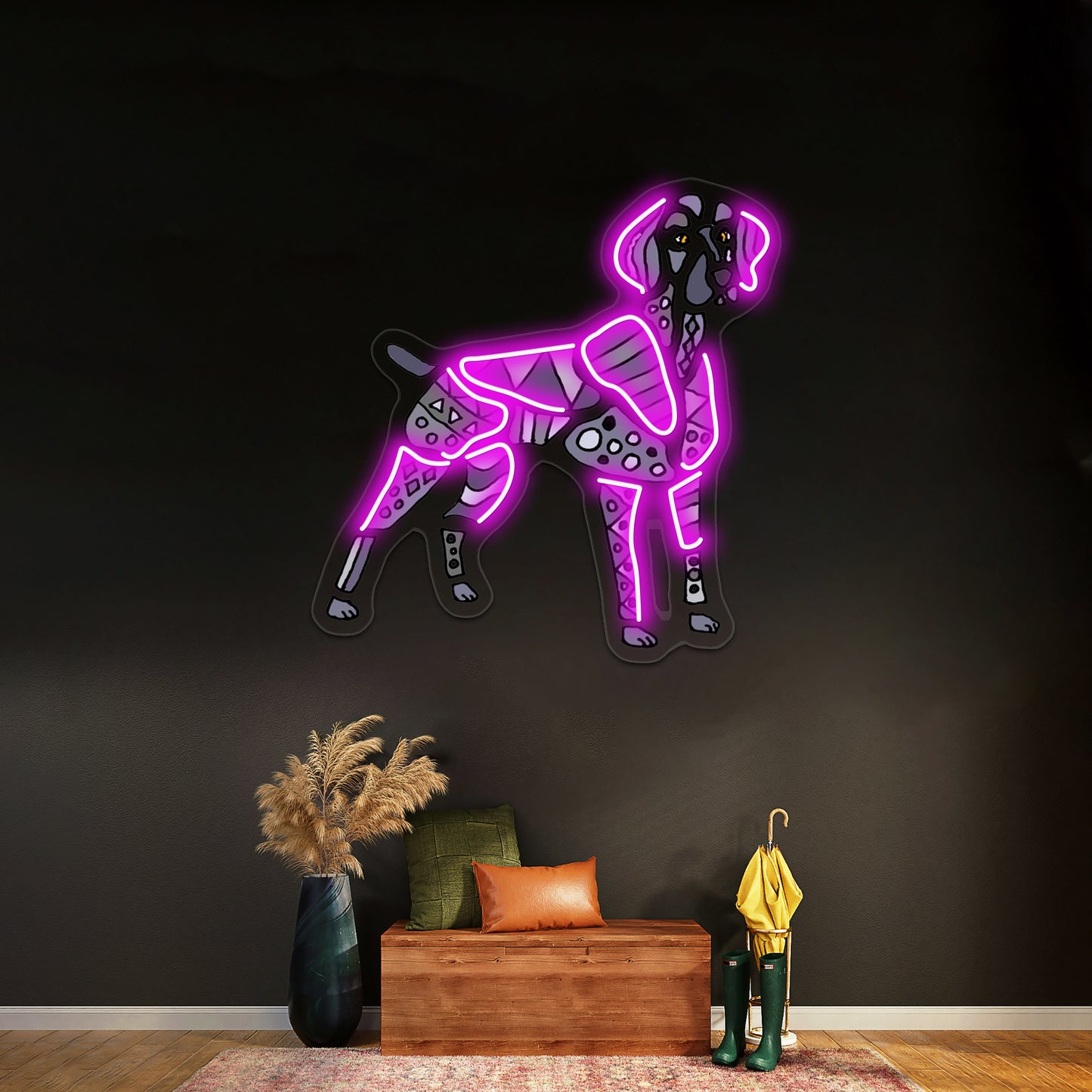 Cool Artistic Weimaraner Dog Art Wall Artwork Neon Signs