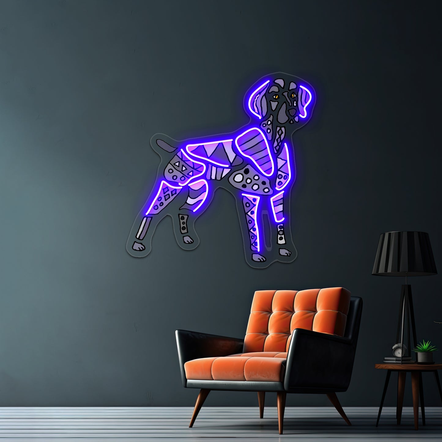 Cool Artistic Weimaraner Dog Art Wall Artwork Neon Signs