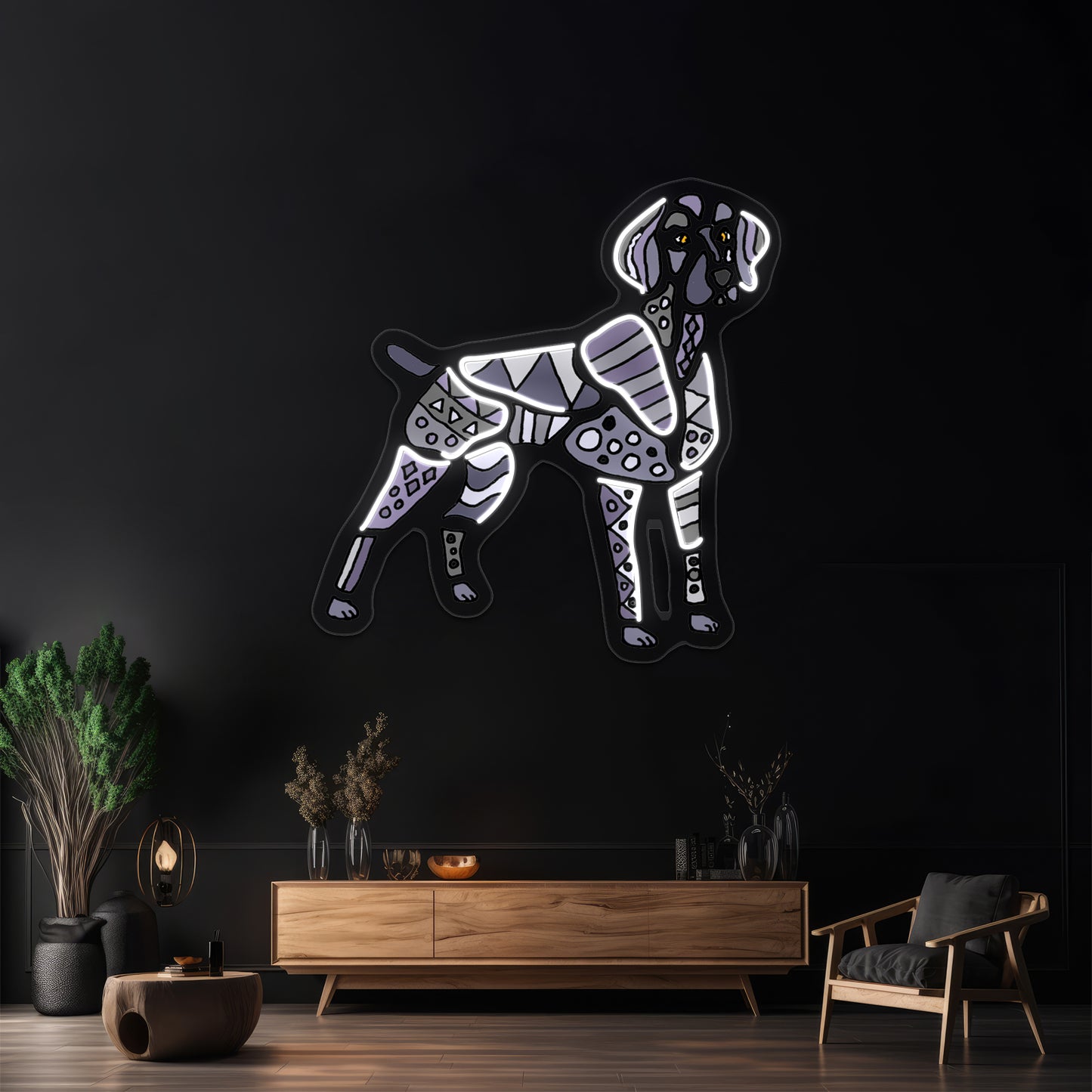 Cool Artistic Weimaraner Dog Art Wall Artwork Neon Signs