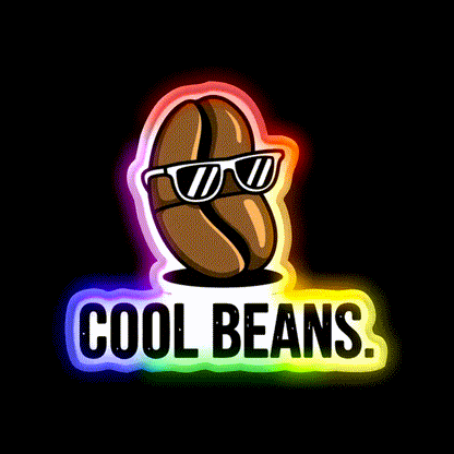 Cool Beans Cafe Led Neon Sign Espresso Bar Art Rgb Color