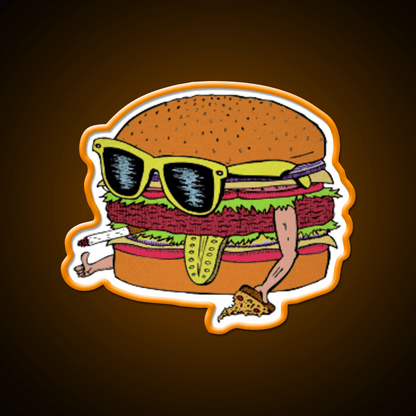 Cool Burger Fast Food Led Neon Sign For Burger Place Rgb Color - Shineneon