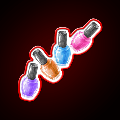 Cool Cute Colorful Nail Polish Bottle Nail Salon Led Neon Sign Rgb Color - Shineneon