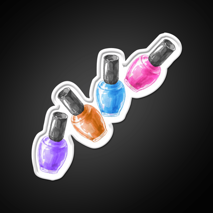 Cool Cute Colorful Nail Polish Bottle Nail Salon Led Neon Sign Rgb Color - Shineneon