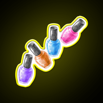 Cool Cute Colorful Nail Polish Bottle Nail Salon Led Neon Sign Rgb Color - Shineneon