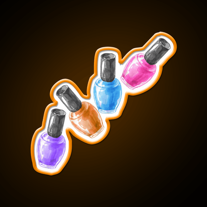 Cool Cute Colorful Nail Polish Bottle Nail Salon Led Neon Sign Rgb Color - Shineneon