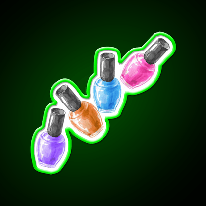 Cool Cute Colorful Nail Polish Bottle Nail Salon Led Neon Sign Rgb Color - Shineneon