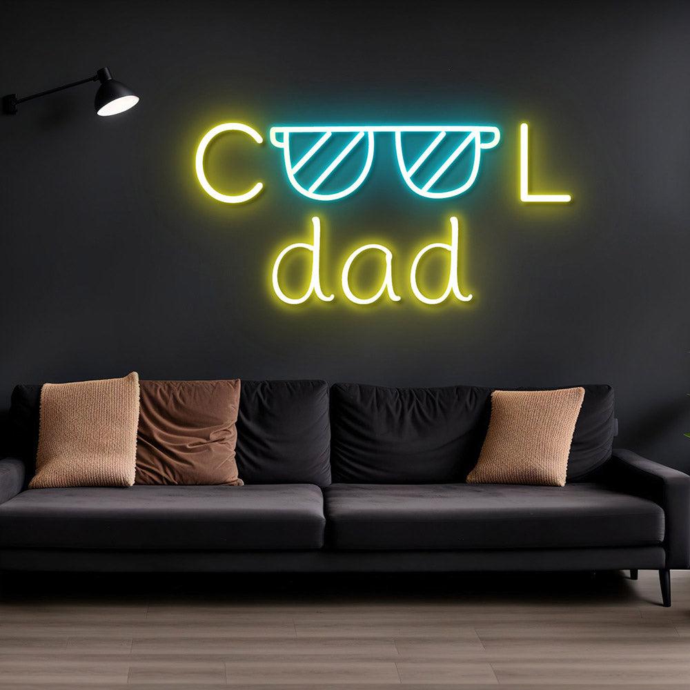 Cool Dad With Blue Sunglasses Led Neon Sign For Home Decor | Shineneon