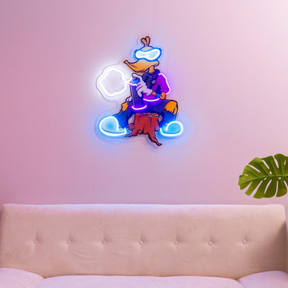 Cool Duck Cartoon Hotdog Uv Printed Led Neon Sign Indoor Home Cafe Decor | Shineneon