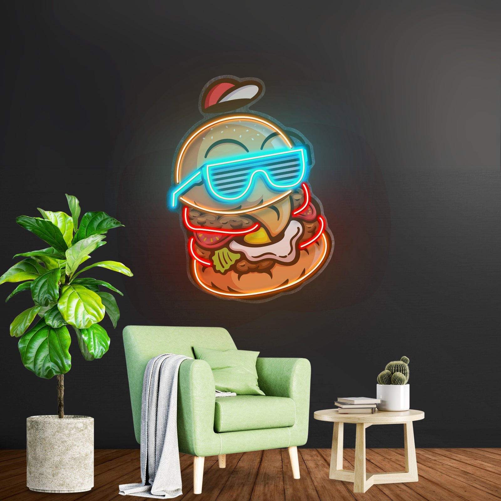 Cool Hamburger Led Neon Sign Light Custom Led Signs - Shineneon
