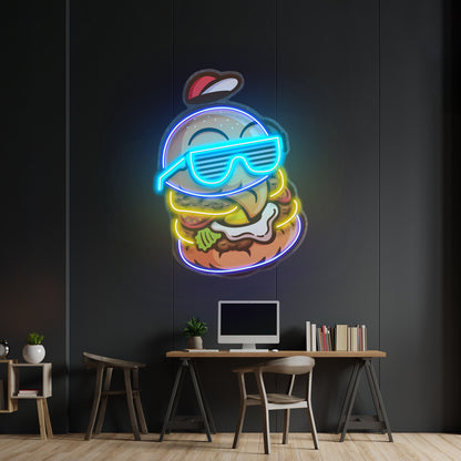 Cool Hamburger Led Neon Sign Light Custom Led Signs