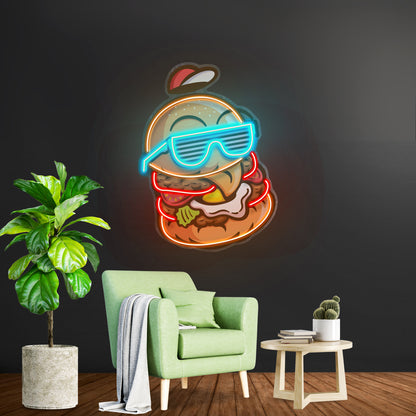 Cool Hamburger Led Neon Sign Light Custom Led Signs