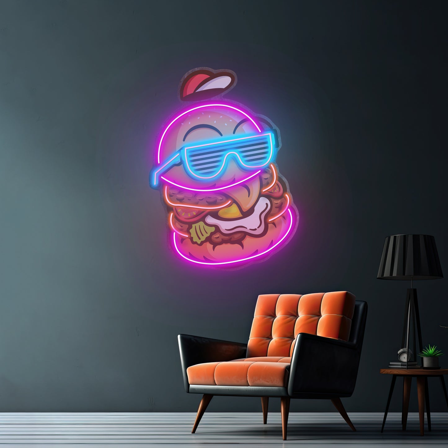 Cool Hamburger Led Neon Sign Light Custom Led Signs