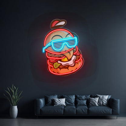 Cool Hamburger Led Neon Sign Light Custom Led Signs