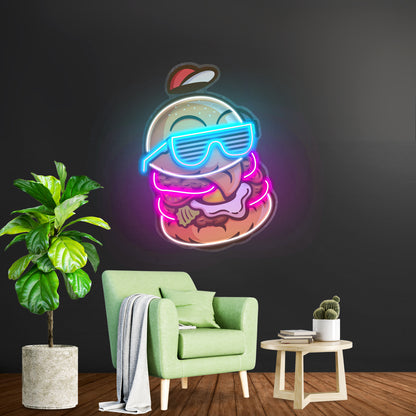 Cool Hamburger Led Neon Sign Light Custom Led Signs