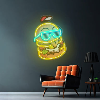 Cool Hamburger Led Neon Sign Light Custom Led Signs