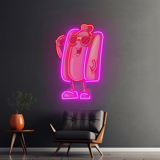 Cool Hot Dog Led Neon Sign Light Custom Led Signs