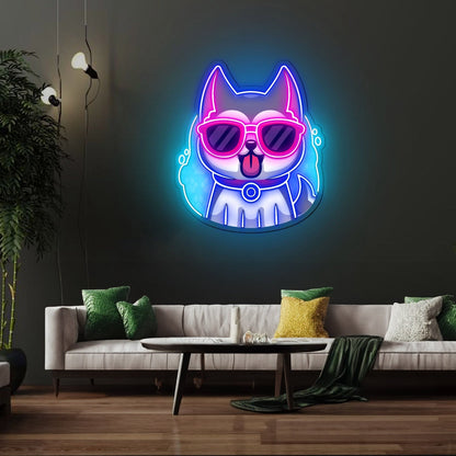 Cool Husky Dog Led Neon Sign X Acrylic Artwork - Shineneon