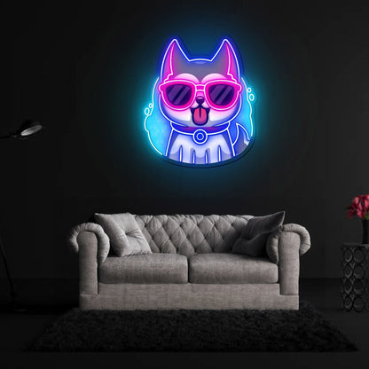 Cool Husky Dog Led Neon Sign X Acrylic Artwork - Shineneon