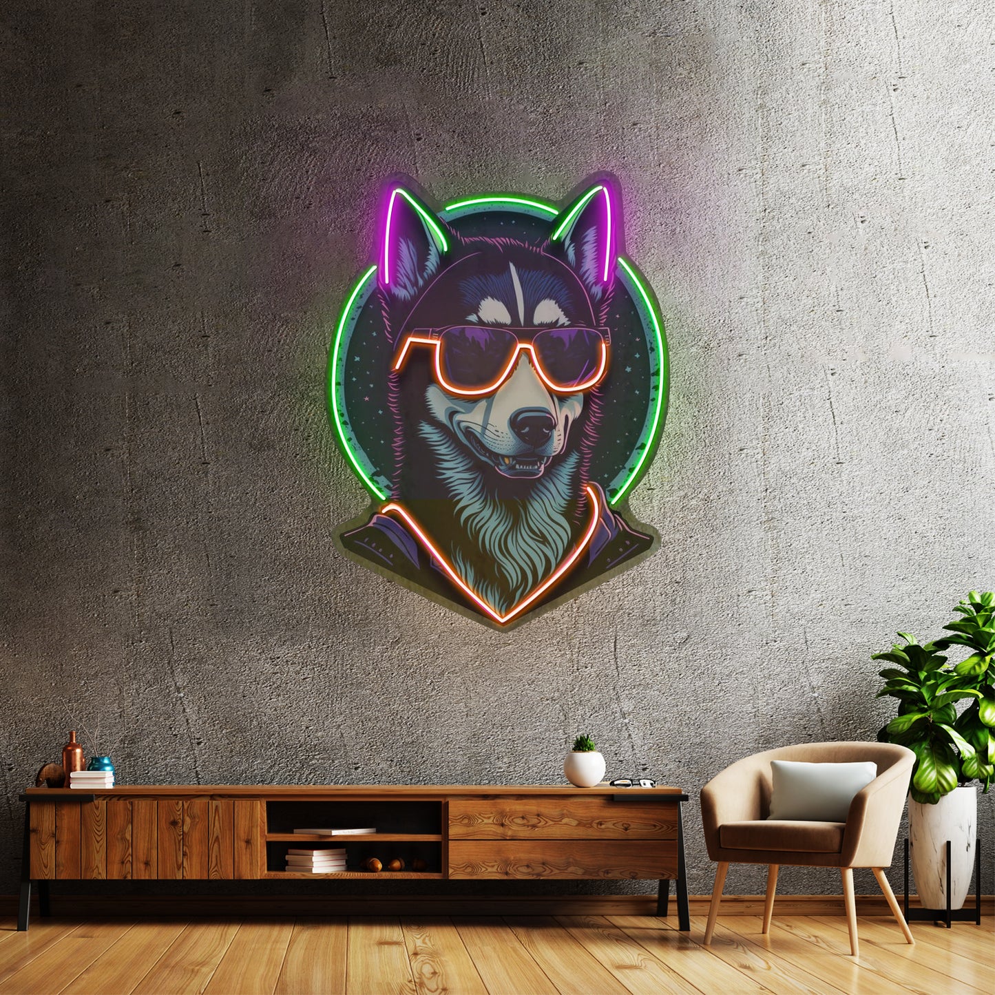 Cool Husky Led Neon Sign Light Custom Led Signs