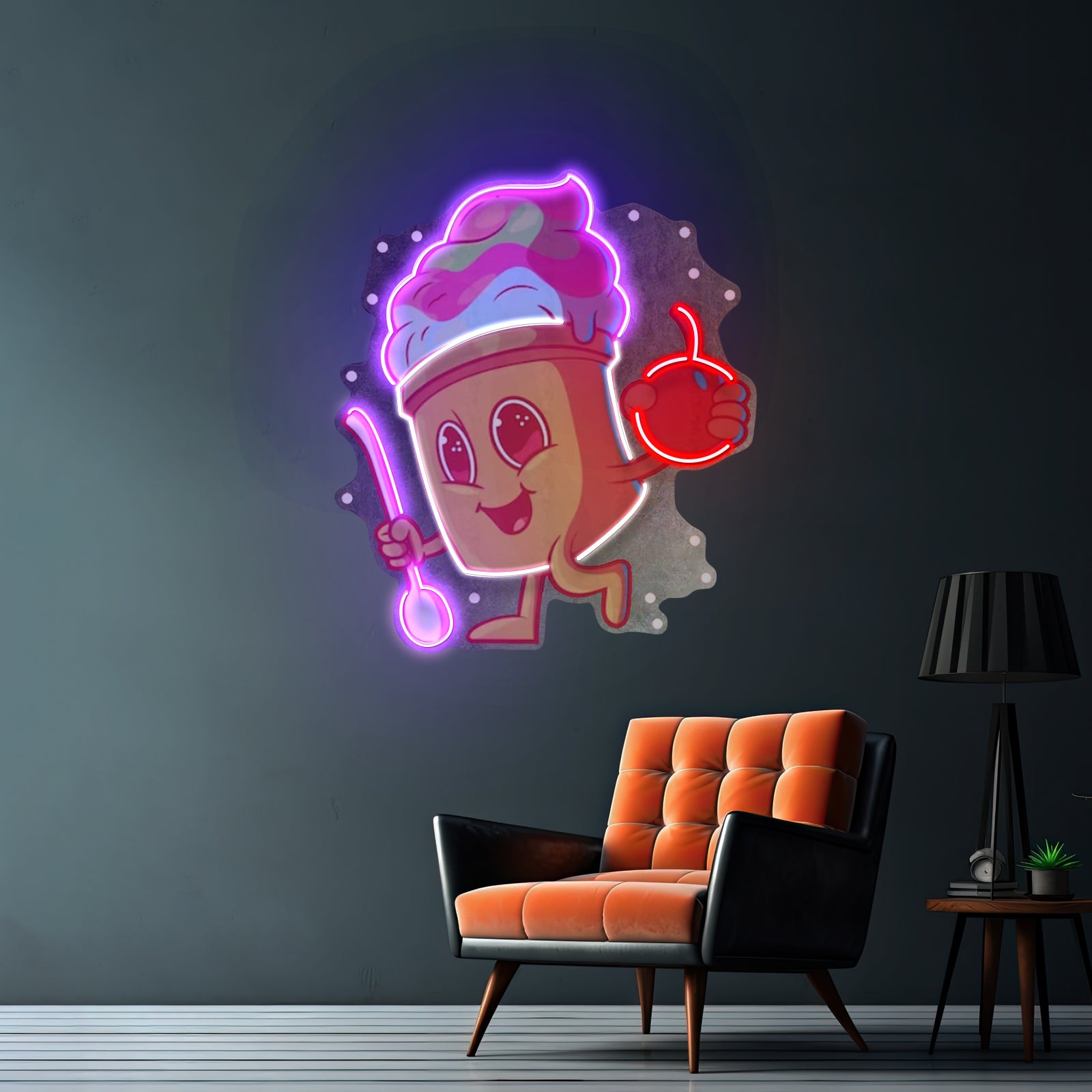 Cool Ice Cream Led Neon Sign Light Custom Led Signs