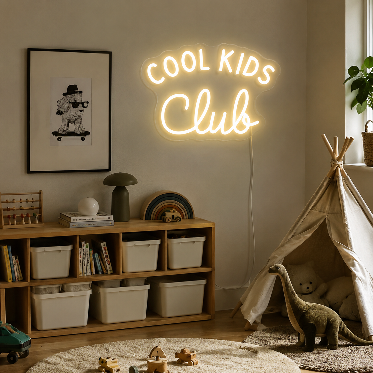 Cool Kids Club Wall Decor LED Neon Sign - 03 Real Lifestyle Scene