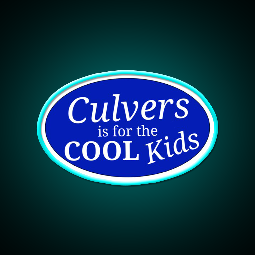 Cool Kids Culvers Fast Food Led Neon Sign For Burger Place Rgb Color