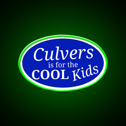 Cool Kids Culvers Fast Food Led Neon Sign For Burger Place Rgb Color
