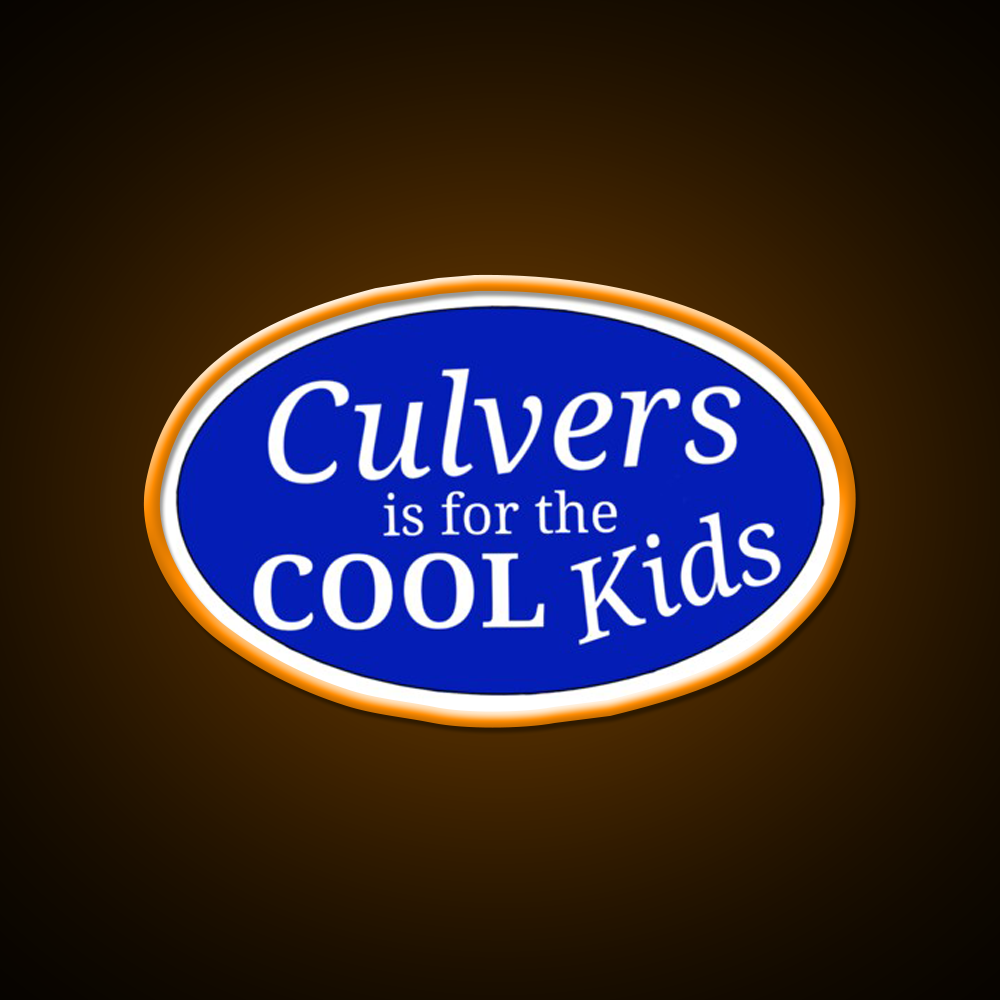 Cool Kids Culvers Fast Food Led Neon Sign For Burger Place Rgb Color