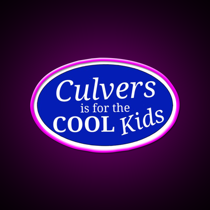 Cool Kids Culvers Fast Food Led Neon Sign For Burger Place Rgb Color