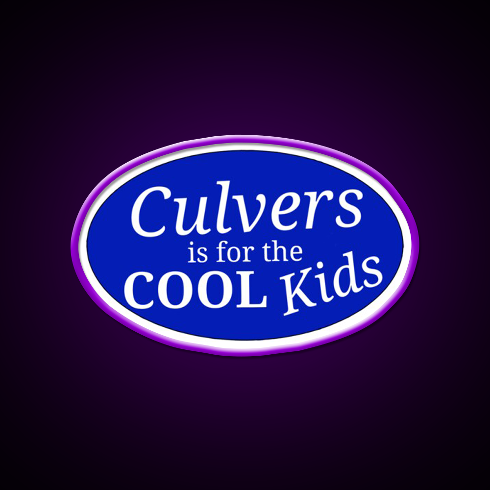 Cool Kids Culvers Fast Food Led Neon Sign For Burger Place Rgb Color