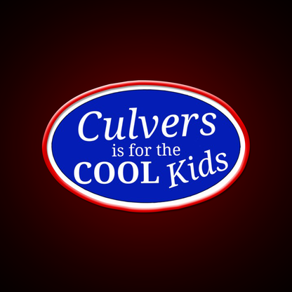 Cool Kids Culvers Fast Food Led Neon Sign For Burger Place Rgb Color