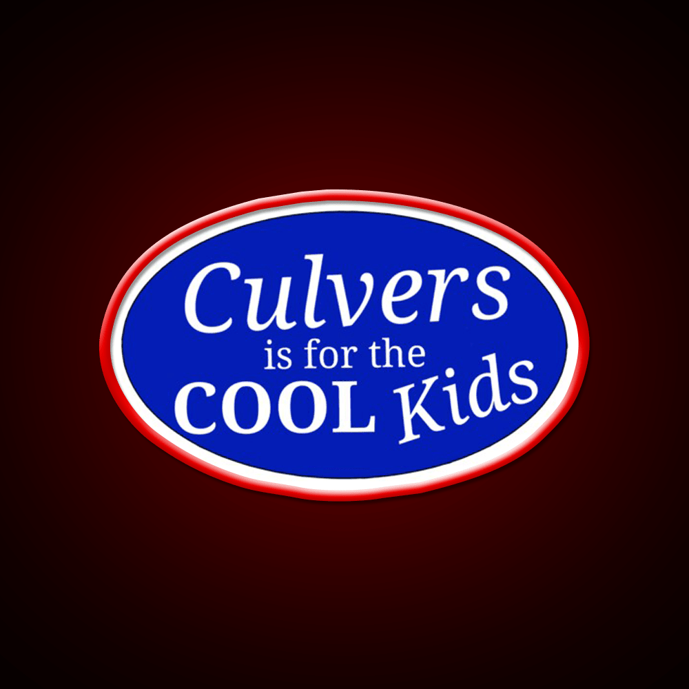 Cool Kids Culvers Fast Food Led Neon Sign For Burger Place Rgb Color - Shineneon