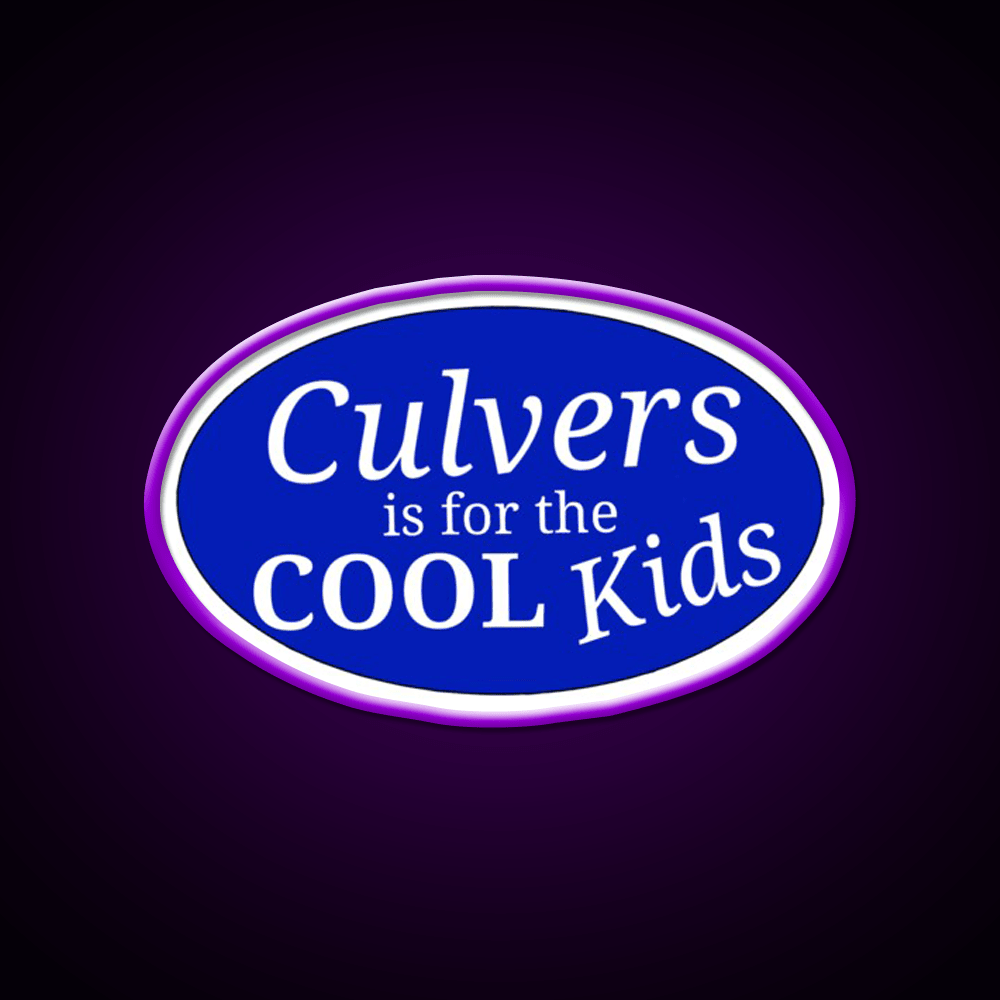 Cool Kids Culvers Fast Food Led Neon Sign For Burger Place Rgb Color - Shineneon