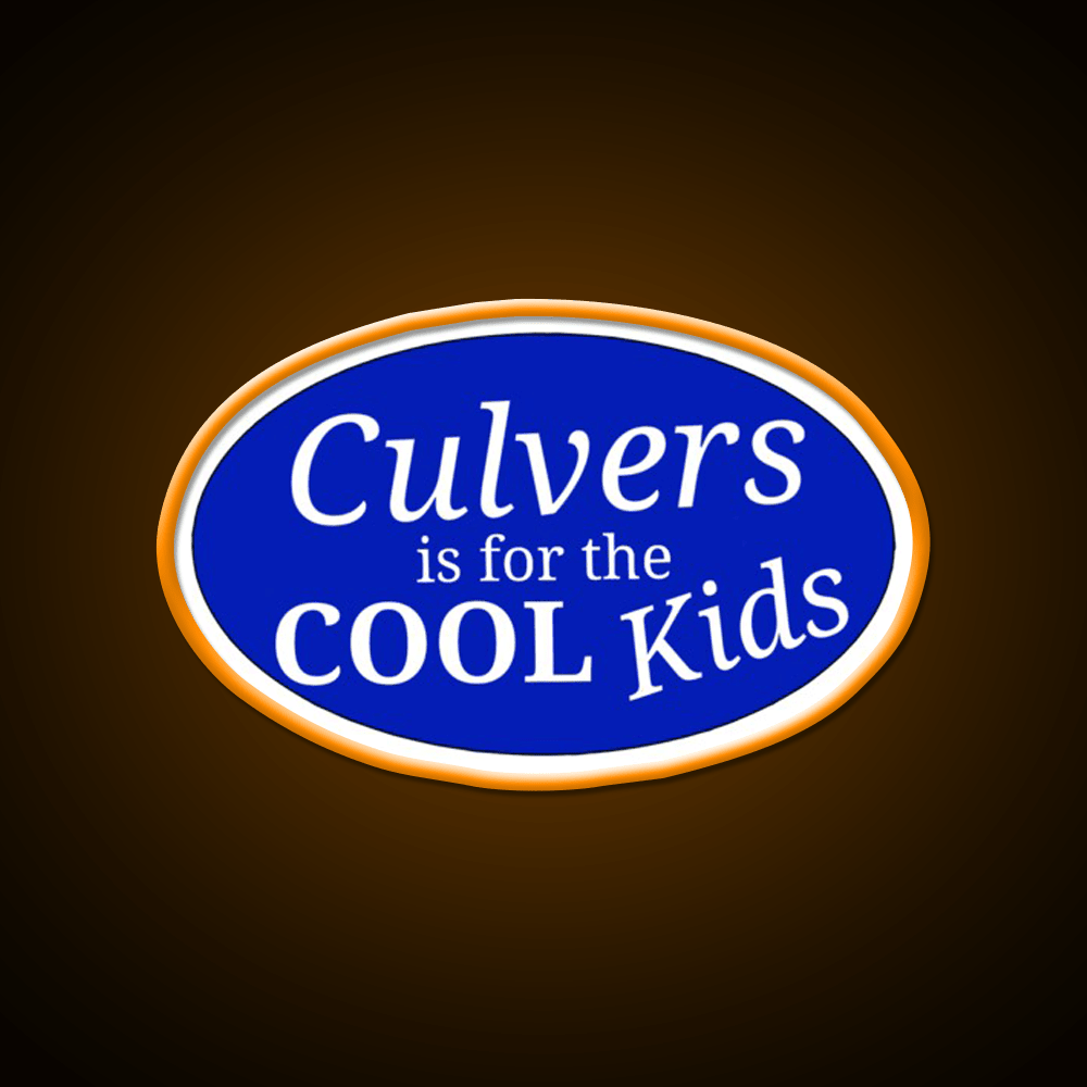 Cool Kids Culvers Fast Food Led Neon Sign For Burger Place Rgb Color - Shineneon