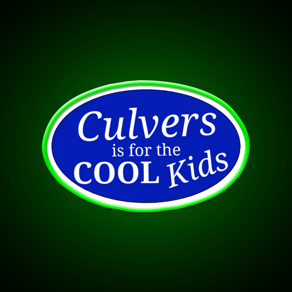 Cool Kids Culvers Fast Food Led Neon Sign For Burger Place Rgb Color - Shineneon