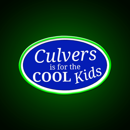 Cool Kids Culvers Fast Food Led Neon Sign For Burger Place Rgb Color - Shineneon