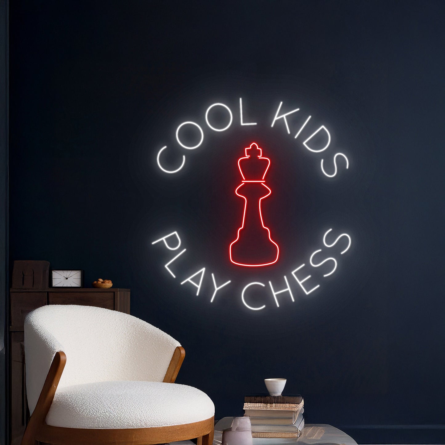 Cool Kids Play Chess Neon Sign