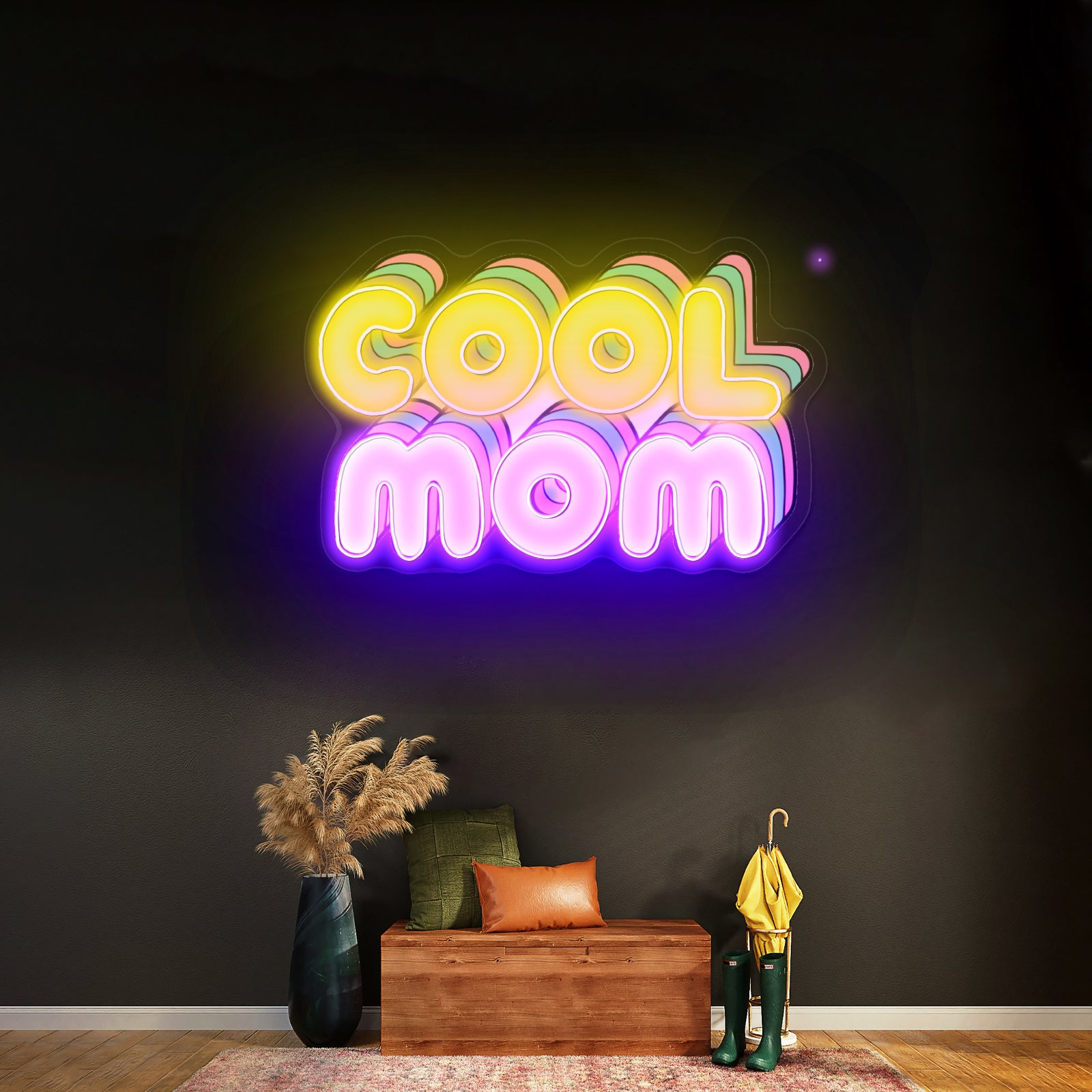 Cool Mom Lettering Neon Signs