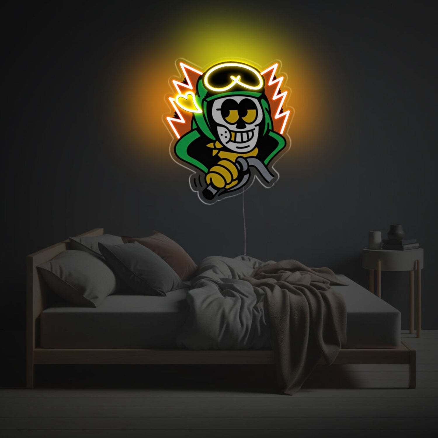 Cool Motorcycle Man Led Neon Acrylic Artwork | Shineneon