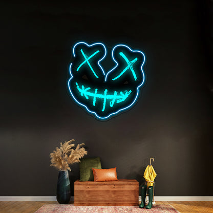 Cool Neon Smile Artwork Business Led Sign