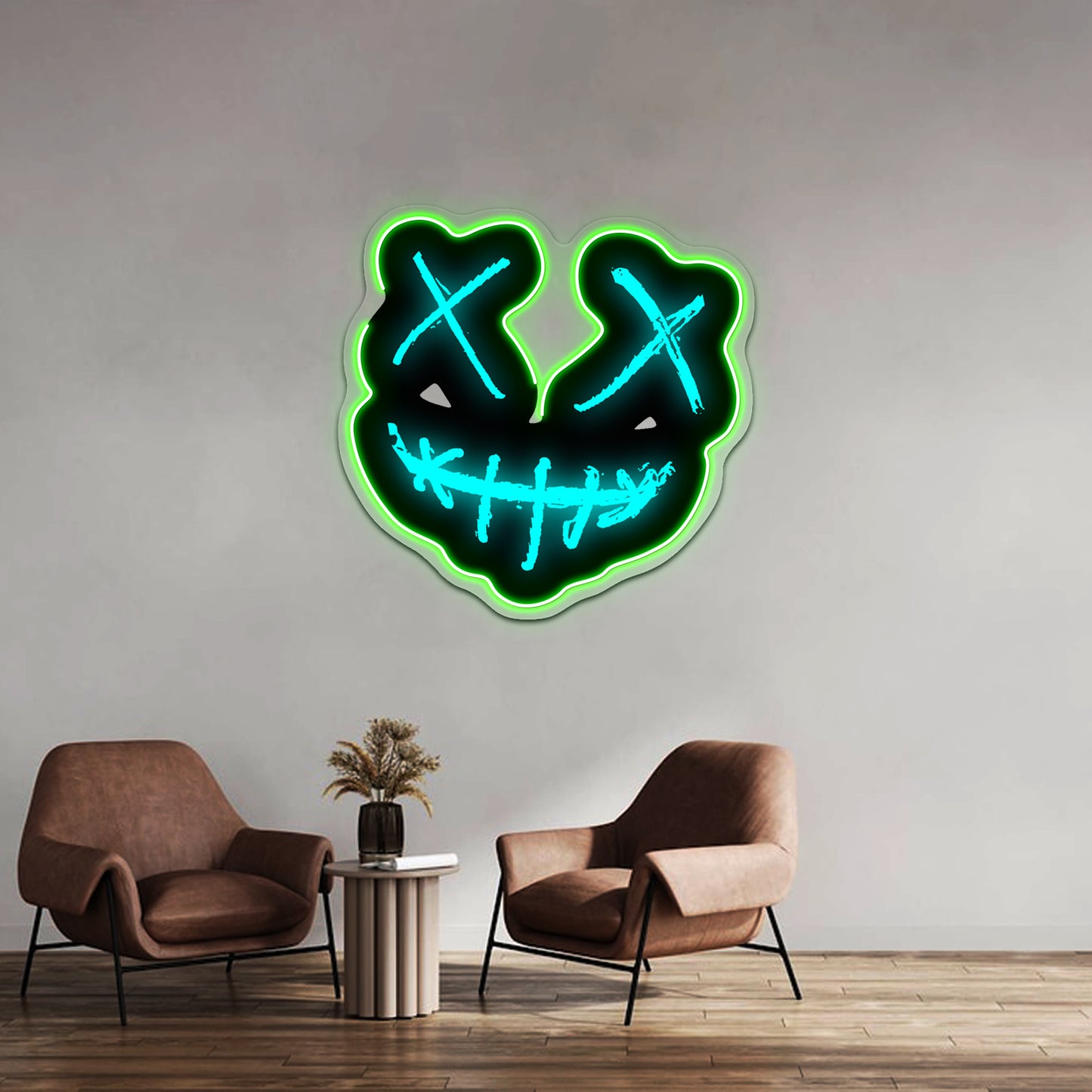 Cool Neon Smile Artwork Business Led Sign