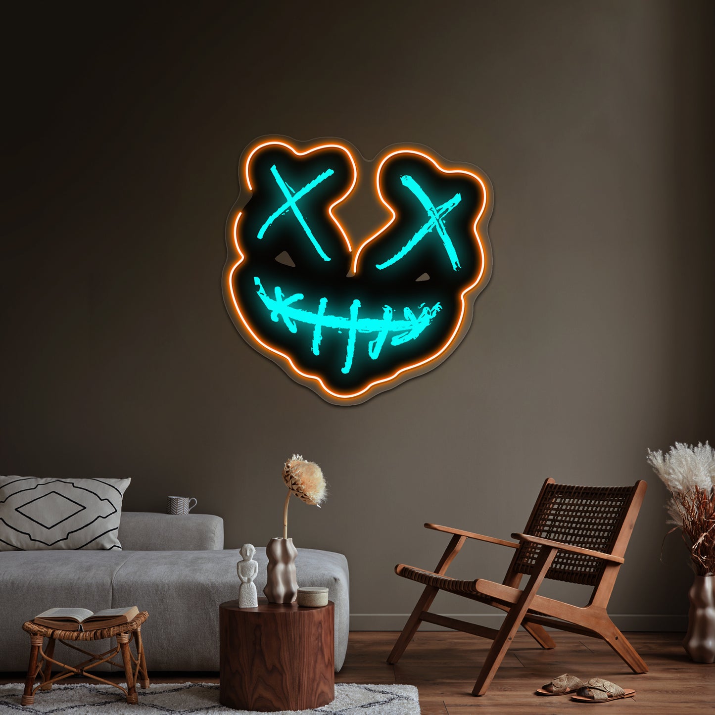 Cool Neon Smile Artwork Business Led Sign