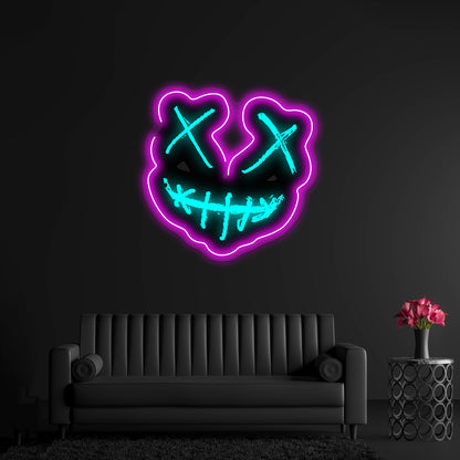 Cool Neon Smile Artwork Business Led Sign