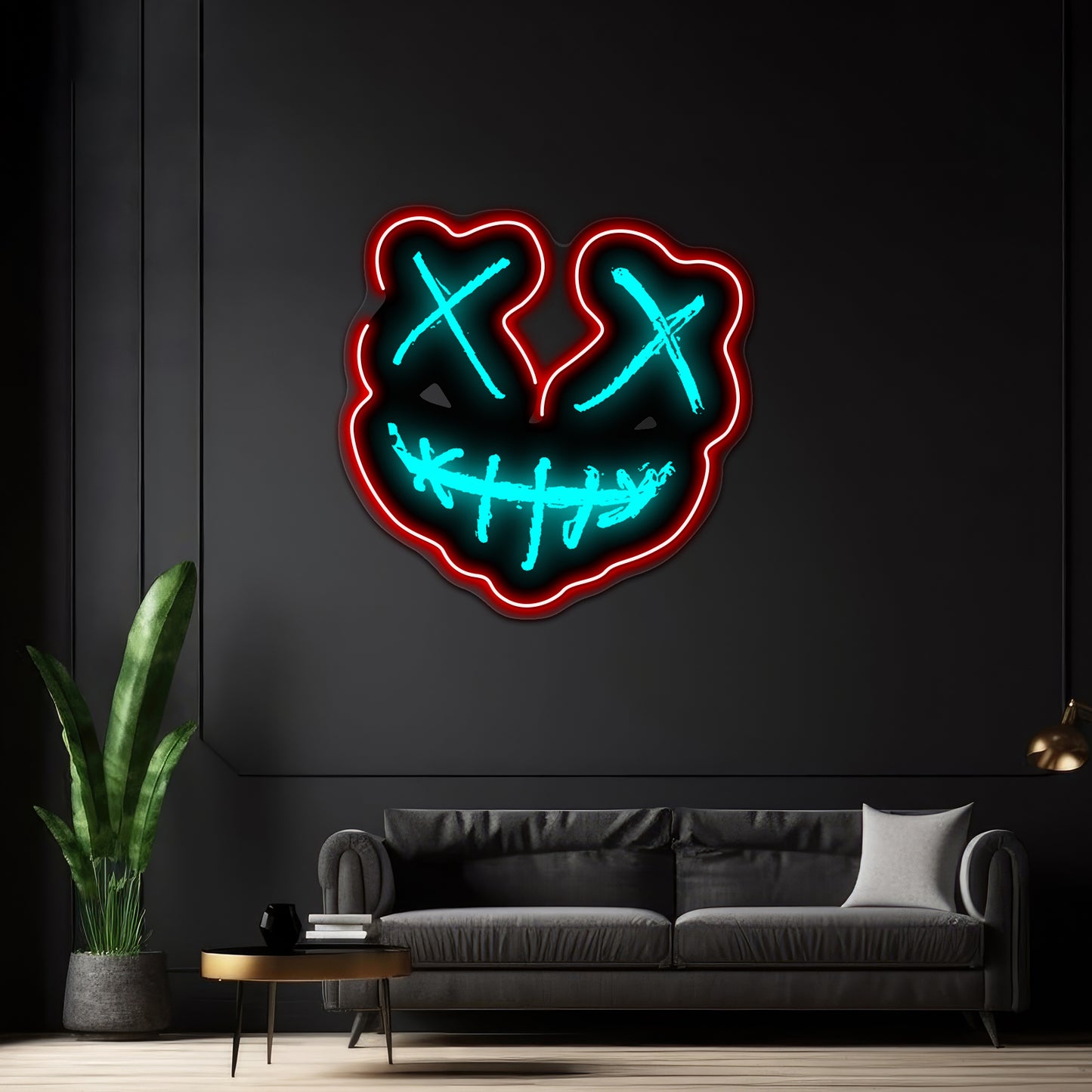 Cool Neon Smile Artwork Business Led Sign